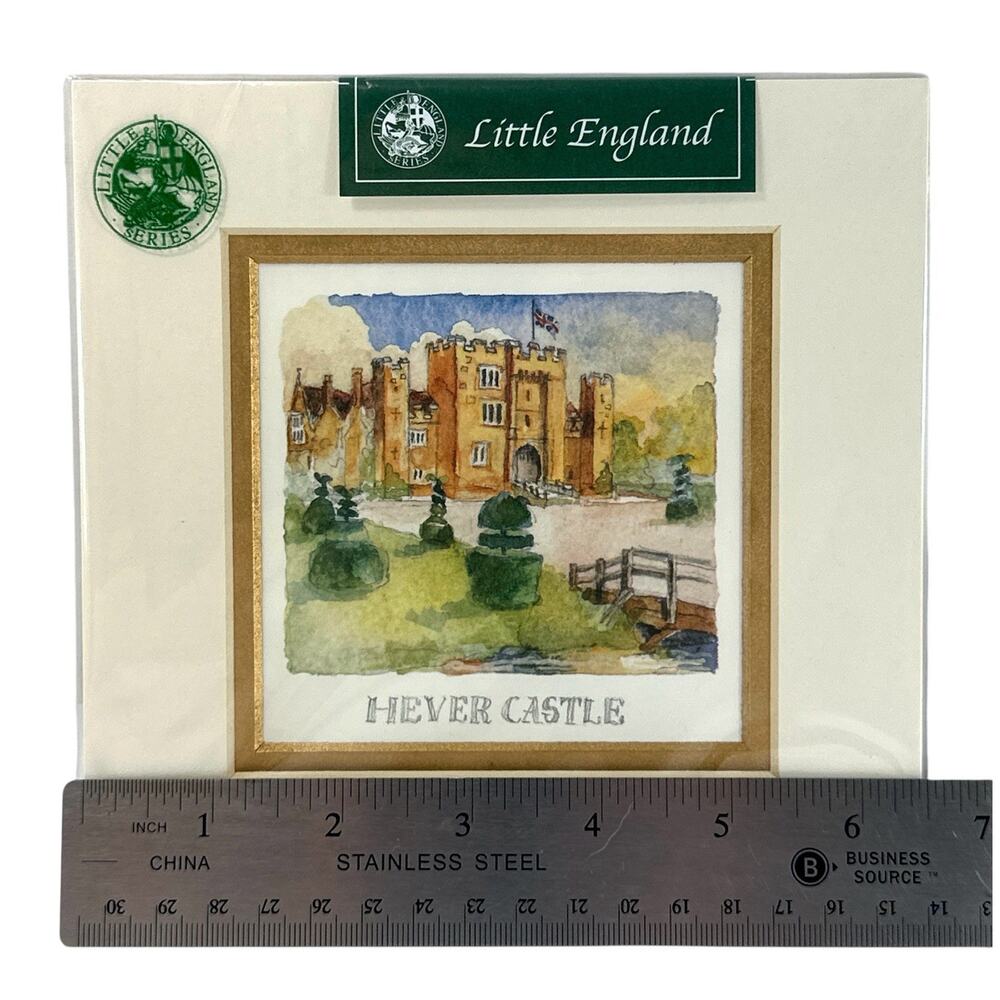 Little England Hever Castle Watercolor Art Print Temple Island England 6.5” - Picture 5 of 8